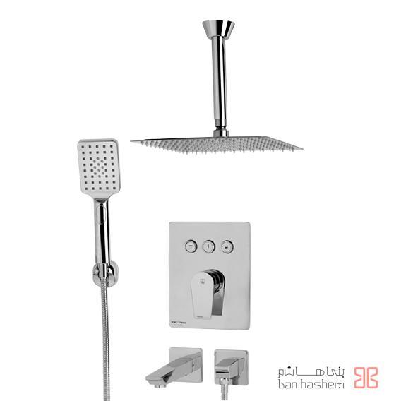 شیر دوش توکار KWC مدل ورونا تیپ 4 کروم مات